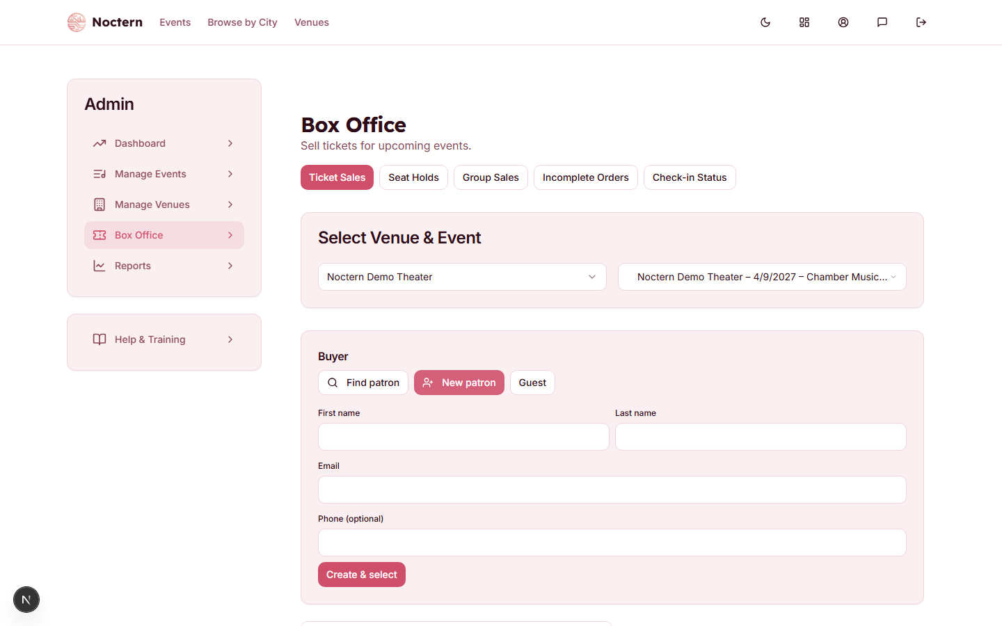 New patron inline create form